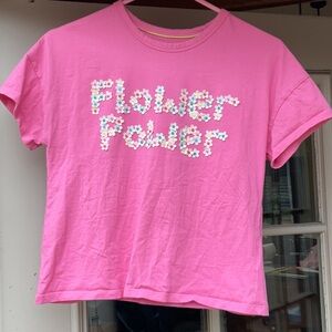 Mini Boden Tee - Flower Power Design - 11-12y